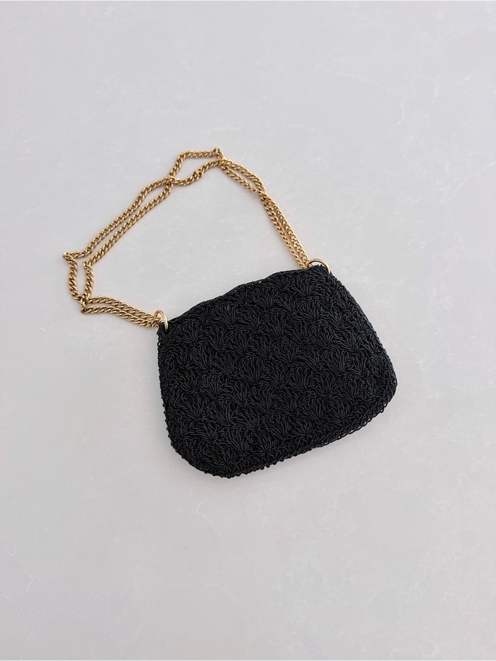 Vintage Artel Montreal Black Beaded Evening Purse